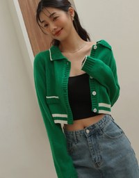 Christmas Themed Colorblock Knit Top