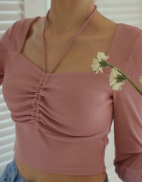 2 Way Sweetheart Neckline Front Ruched Top