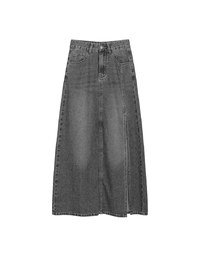 【Den!m LITE】Lightweight Soft Denim Slit Maxi Skirt