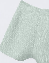 High Waist Chic Tweed Textured Shorts