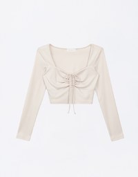 2 Way Sweetheart Neckline Front Ruched Top