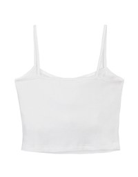 Cherry Graphic Embroidery  Ribbed Cami Padded Bra Top