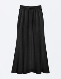 Embossed Knit Drawstring Waist Maxi Skirt