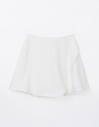 High Waist Asymmetrical Hem Mini Skort