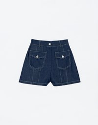 Stitch A Line Shorts With Pockets Details