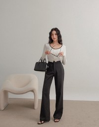 Perfect Body Curved Hip Suit Flared Pants