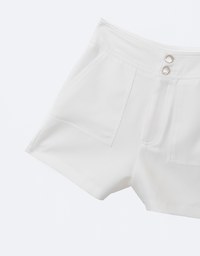 Lightweight Contrast Stitching High Waist Shorts