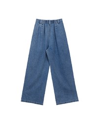 【Den!m LITE】Lightweight Soft Denim Pleated Straight Leg Pants