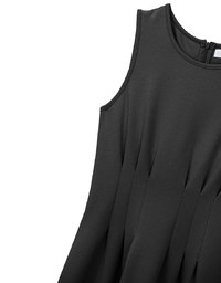 AIRY HOURGLASS Crew Neck Sleeveless Ruched A Line Cami Maxi Dress