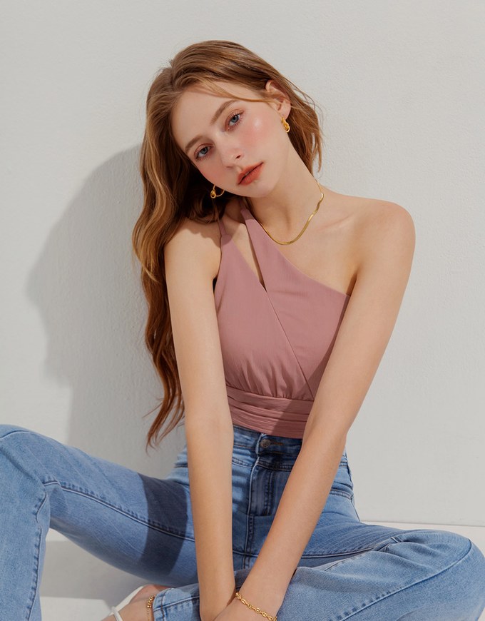 Shoulder tie tank online top